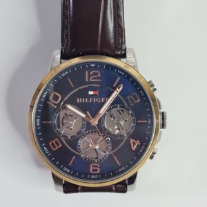 Tommy Hilfiger Watch Brown Leather Strap Watch